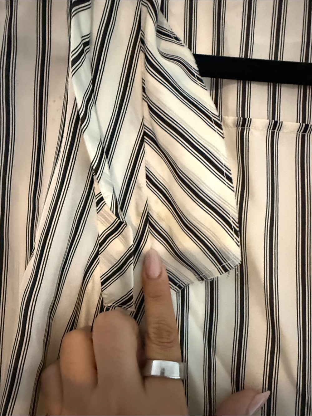 Marni Cream and Black Striped Tie-Waist Blouse - Picture 4 of 8
